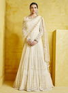 Off White Colour Latest Fancy Designer Festive Wear Georgette With Heavy Work Stylish Readymade Gown Collection 2093